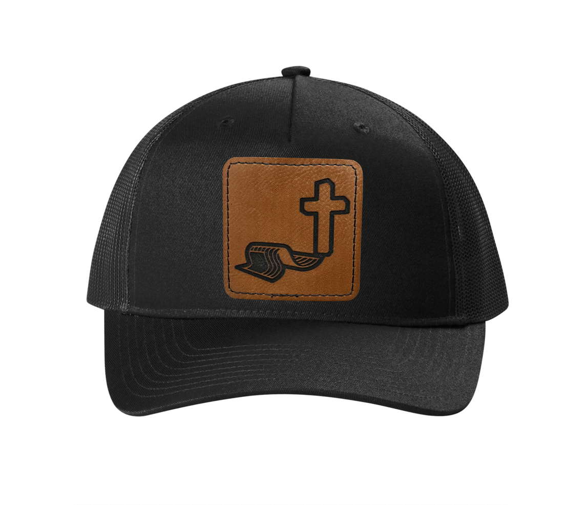 CP Cross and Flag Leather Patch Mesh Back Hat
