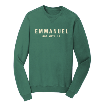 Emmanuel Washed Crewneck-Nordic Green