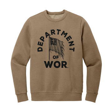 Department of WOR. Washed Crewneck-coyote brown