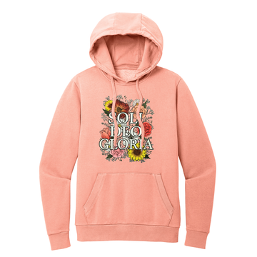 Soli Deo Gloria Washed Hoodie-Cactus Rose Pink