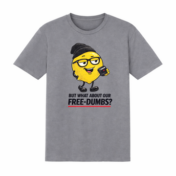 Free-Dumbs Triblend Tee-Storm Grey-Sticker Included